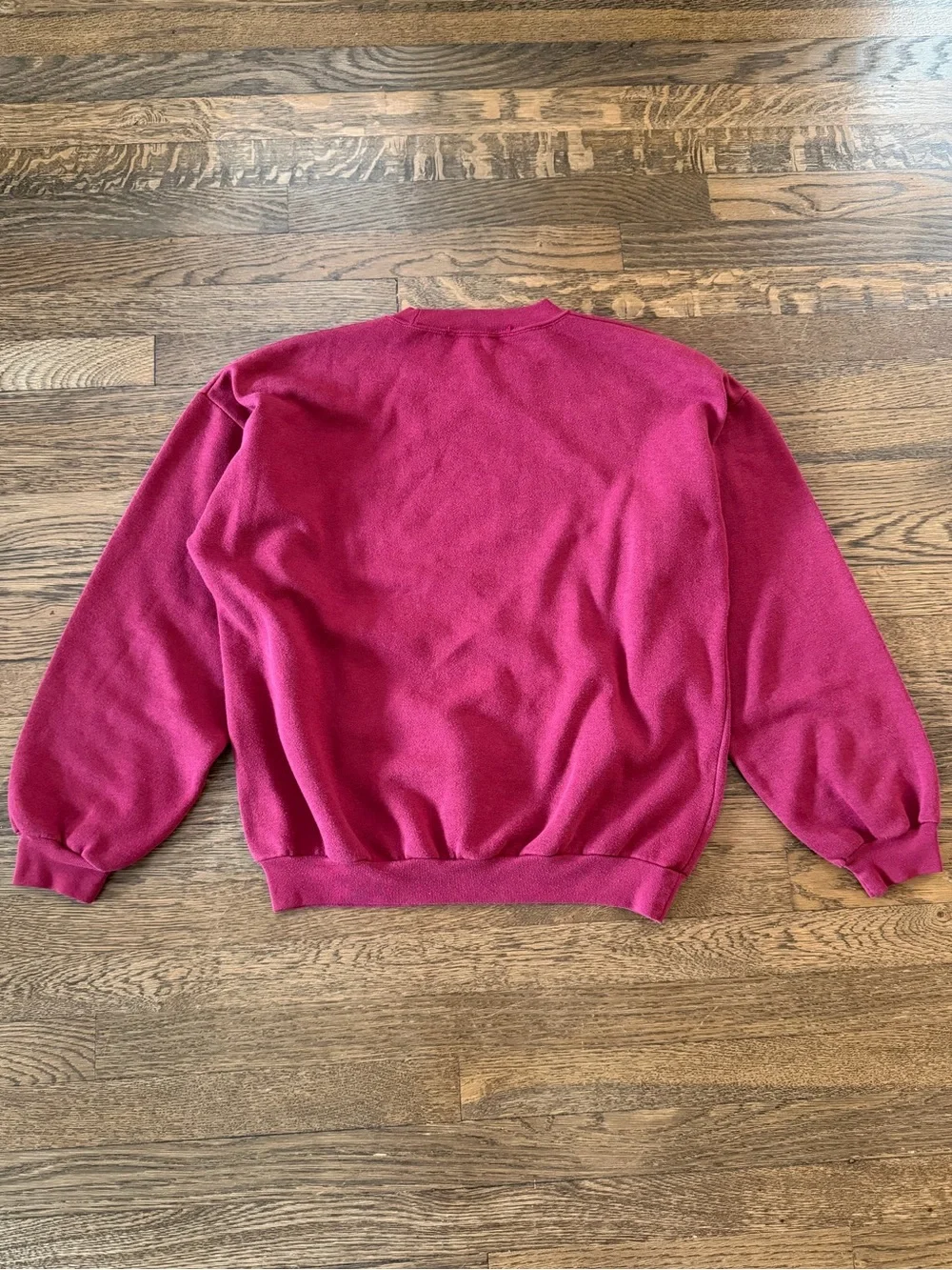 Men's Crewneck Knit Sweater in Deep Berry